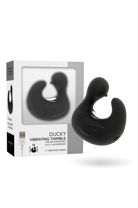 BLACK&SILVER - DUCKYMANIA DITALE RICARICABILE STIMOLANTE D'ANATRA IN SILICONE