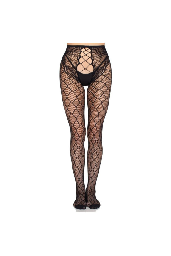 LEG AVENUE - COLLANT A RETE 1966 CON SLIP SENZA CAVALLO NERO - TAGLIA UNICA