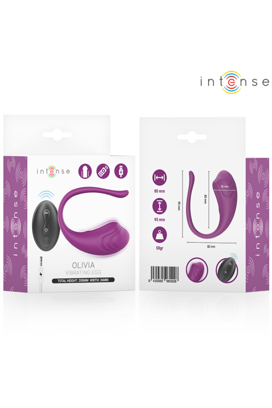 INTENSE - OLIVIA PURPLE UOVO VIBRANTE CON TELECOMANDO
