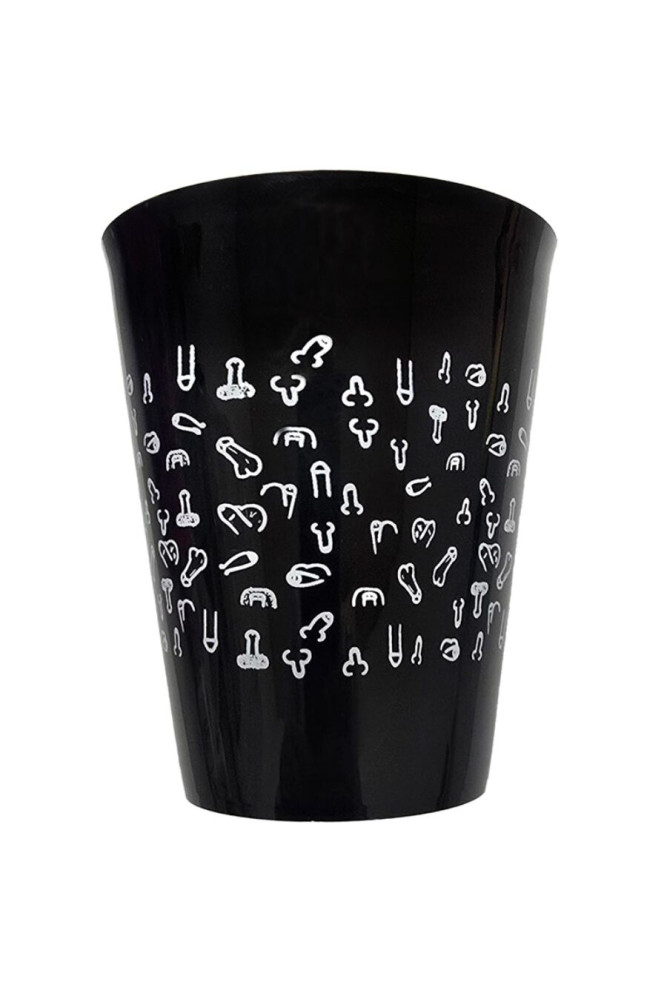 DIABLO PICANTE - TAZZA NERA 500 ML CON PENI BIANCHI