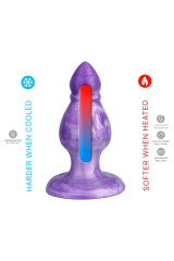 SILEXD - QUEEN ANAL PLUG FANTASY SILICONE LIQUIDO TERMOREATTIVO VIOLA 9