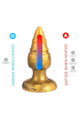 SILEXD - GOLDY ANAL PLUG FANTASY SILICONE LIQUIDO TERMOREATTIVO DORATO 9