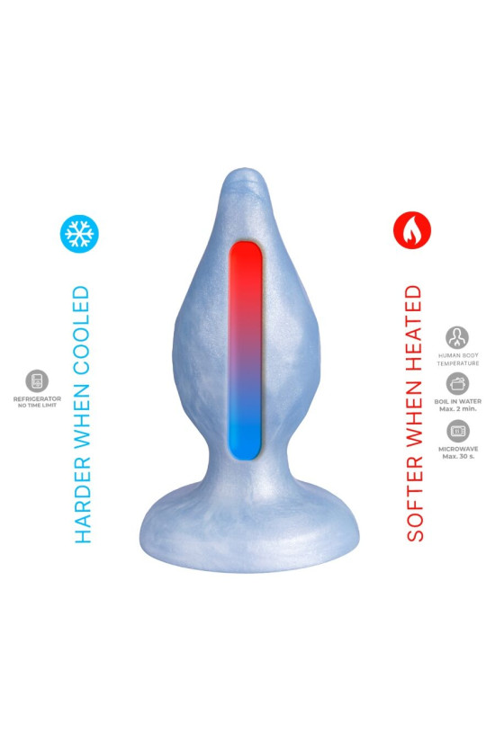 SILEXD - DIAMOND ANAL PLUG FANTASY SILICONE LIQUIDO TERMOREATTIVO BLU PERLA 9