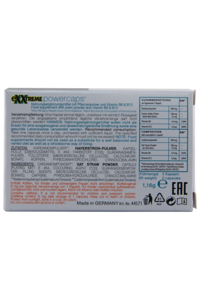 HOT - EXXTREME POWER CAPS UOMO 2 UNITÀ