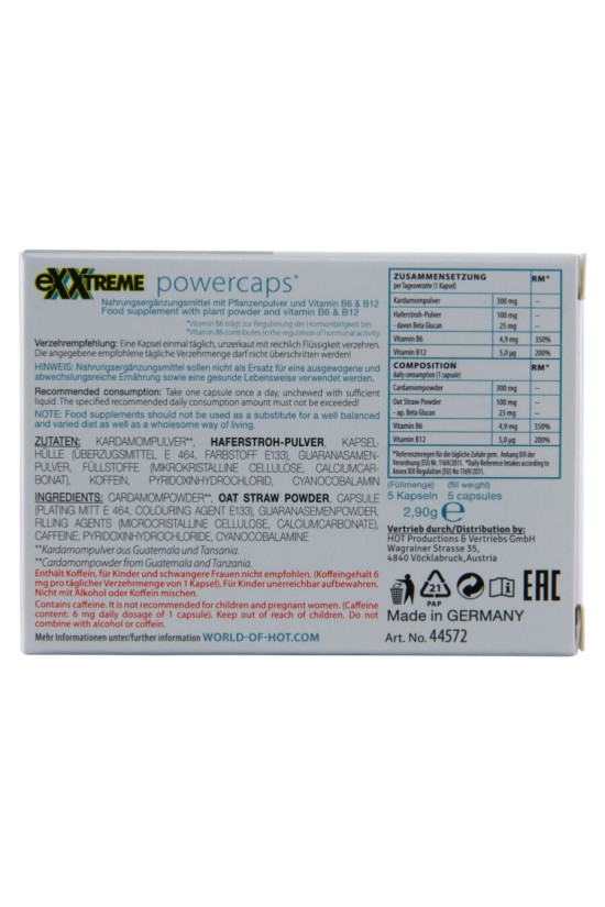 HOT - EXXTREME POWER CAPS UOMO 5 UNITÀ