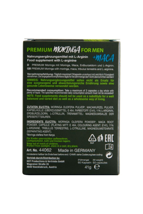 HOT - MORINGA MEN CAPS UOMO 60 UNITÀ