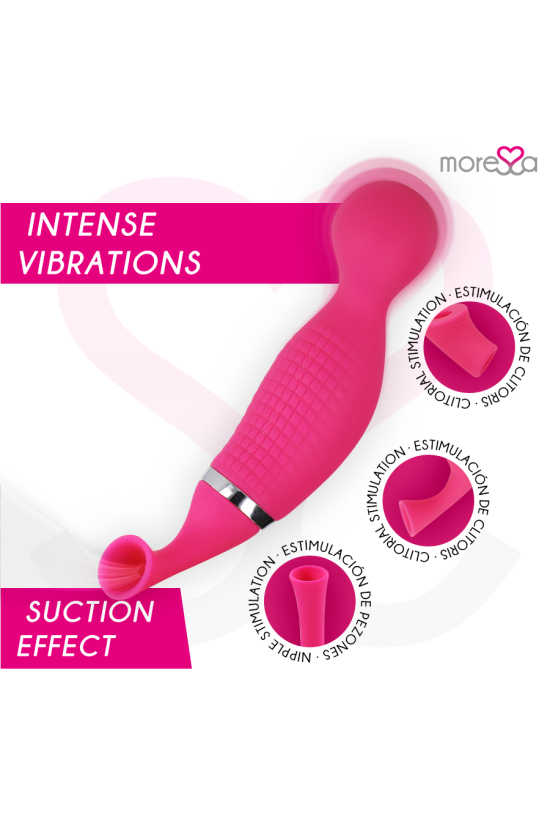 MORESSA - KIRK DUO ASPIRAZIONE + MASSAGGIATORE MULTI-PERFORMANCE IN SILICONE PREMIUM RICARICABILE