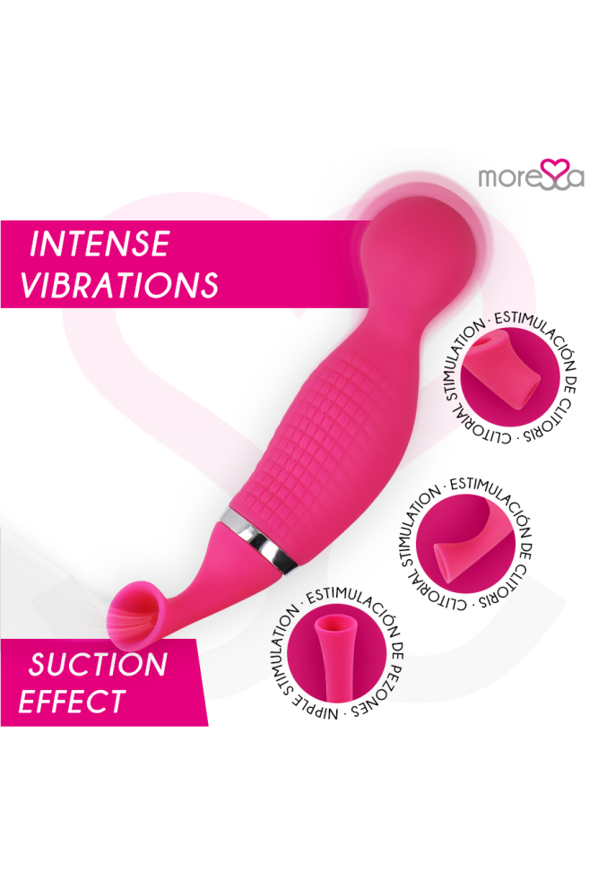 MORESSA - KIRK DUO ASPIRAZIONE + MASSAGGIATORE MULTI-PERFORMANCE IN SILICONE PREMIUM RICARICABILE
