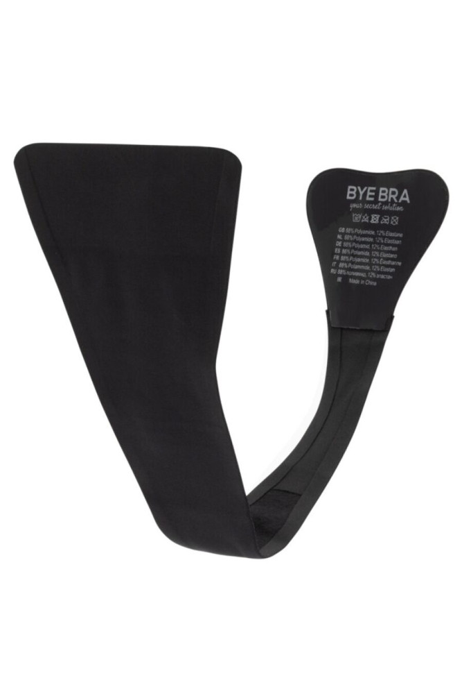 BYE-BRA - TANGA ADHESIVO NEGRO TALLA ÚNICA
