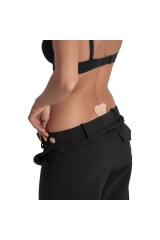 BYE-BRA - TANGA ADHESIVO ENCAJE BEIGE TALLA ÚNICA