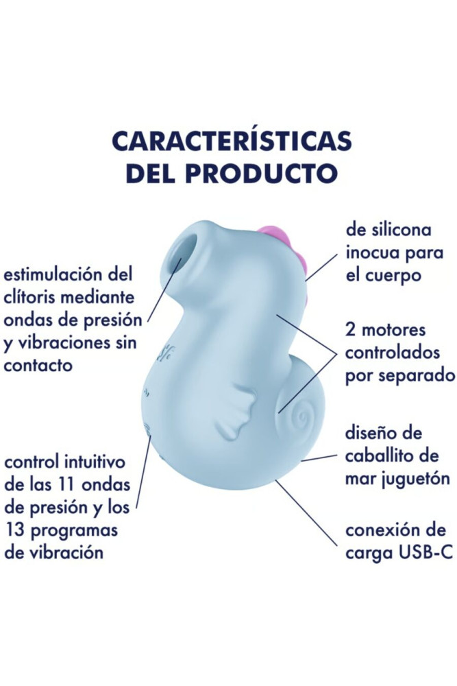 SATISFYER - SEA PONY VIBRADOR & ESTIMULADOR AIR PULSE