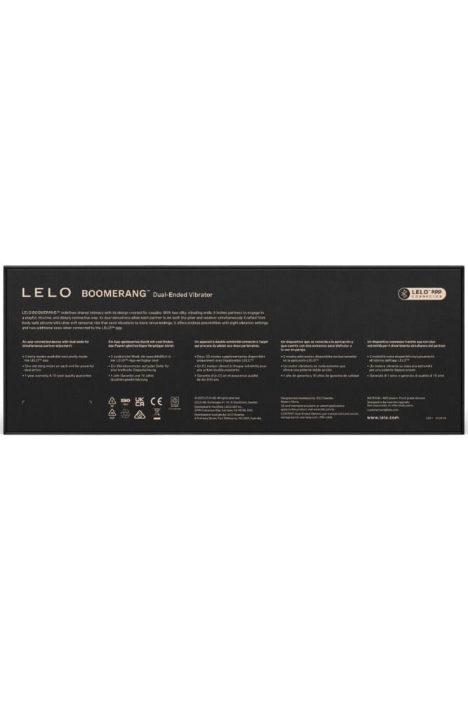 LELO - BOOMERANG VIBRATORE A DOPPIA ESTREMITÀ ROSSO CORALLO