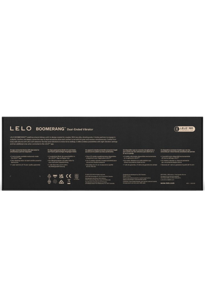 LELO - BOOMERANG VIBRATORE A DOPPIA ESTREMITÀ VIOLA