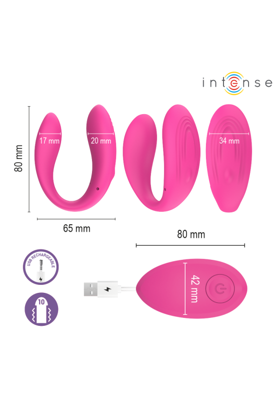 INTENSE - NORA STIMOLATORE VIBRANTE A MORSETTO ROSA