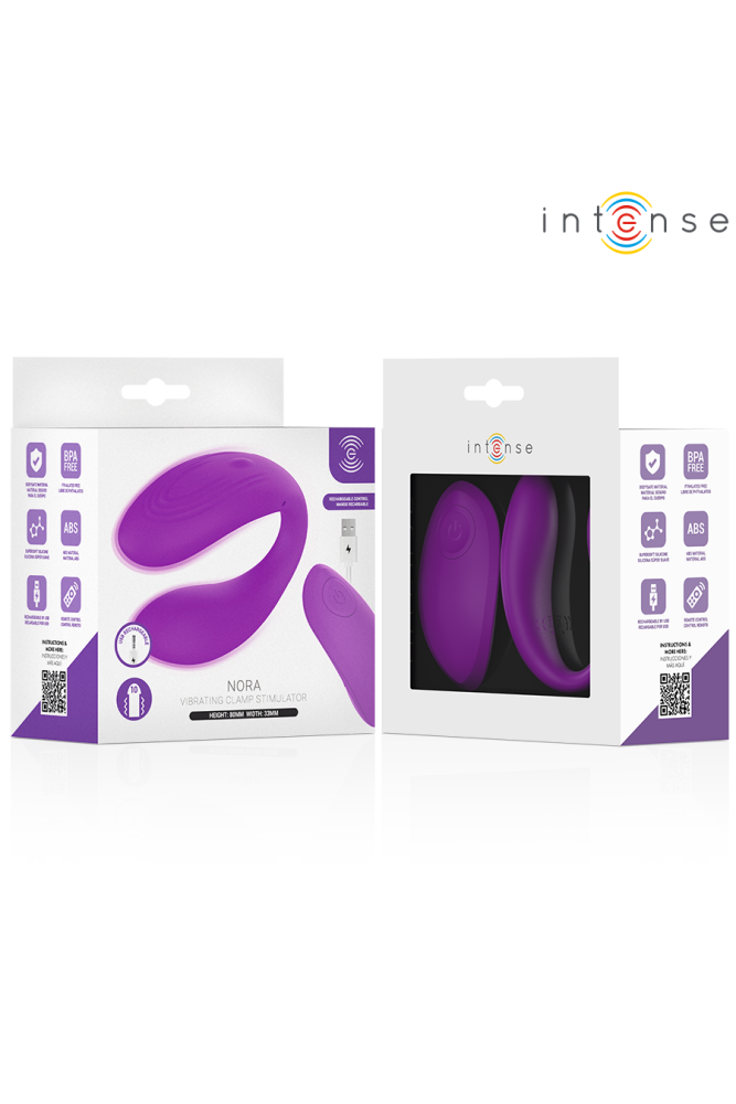 INTENSE - NORA STIMOLATORE VIBRANTE A MORSETTO VIOLA