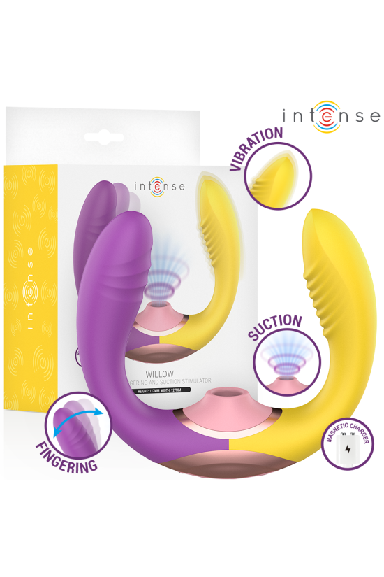 INTENSE - WILLOW  STIMOLATORE A VIBRAZIONE E ASPIRAZIONE 3 IN 1
