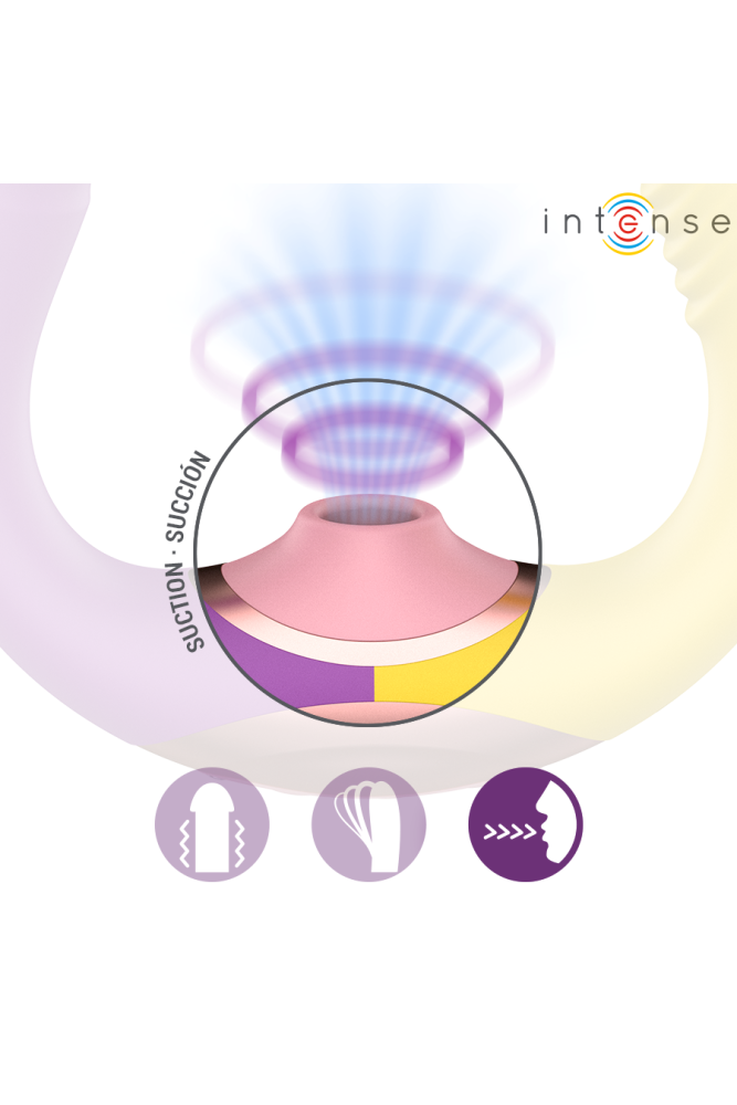 INTENSE - WILLOW  STIMOLATORE A VIBRAZIONE E ASPIRAZIONE 3 IN 1
