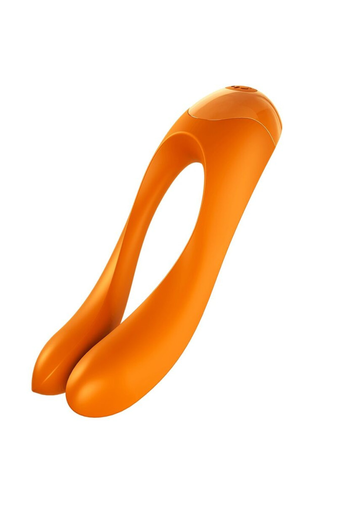 SATISFYER - VIBRATORE DA DITO CANDY CANE ARANCIONE