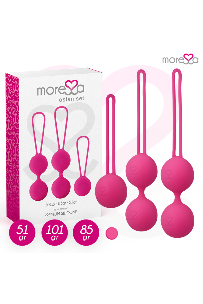 MORESSA - SET OSIAN PREMIUM SILICONE ROSA (Osian One - 51 g | Osian Two - 101 g | Osian Three 85 g)