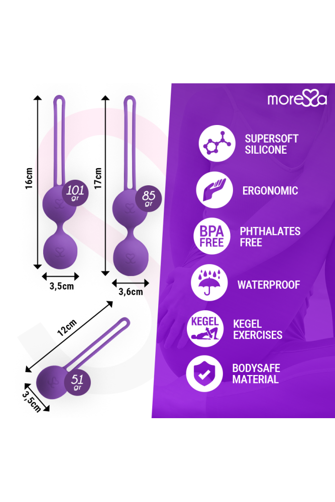 MORESSA - OSIAN SET PREMIUM IN SILICONE LILLA