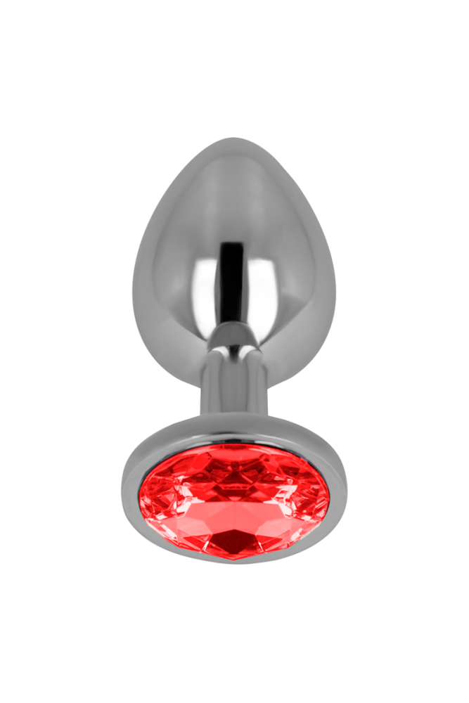OHMAMA - PLUG ANALE CON CRISTALLO ROSSO 8 CM