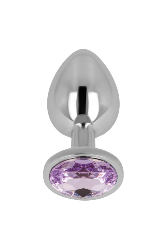 OHMAMA - PLUG ANALE CON CRISTALLO VIOLA 8 CM
