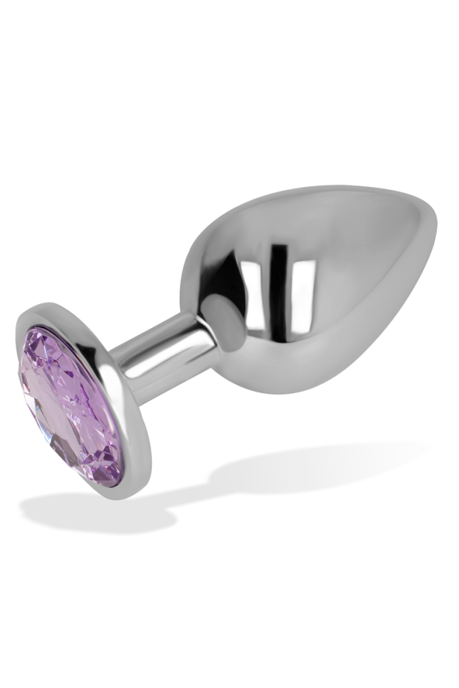OHMAMA - PLUG ANALE CON CRISTALLO VIOLA 8 CM