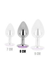 OHMAMA - PLUG ANALE CON CRISTALLO VIOLA 8 CM
