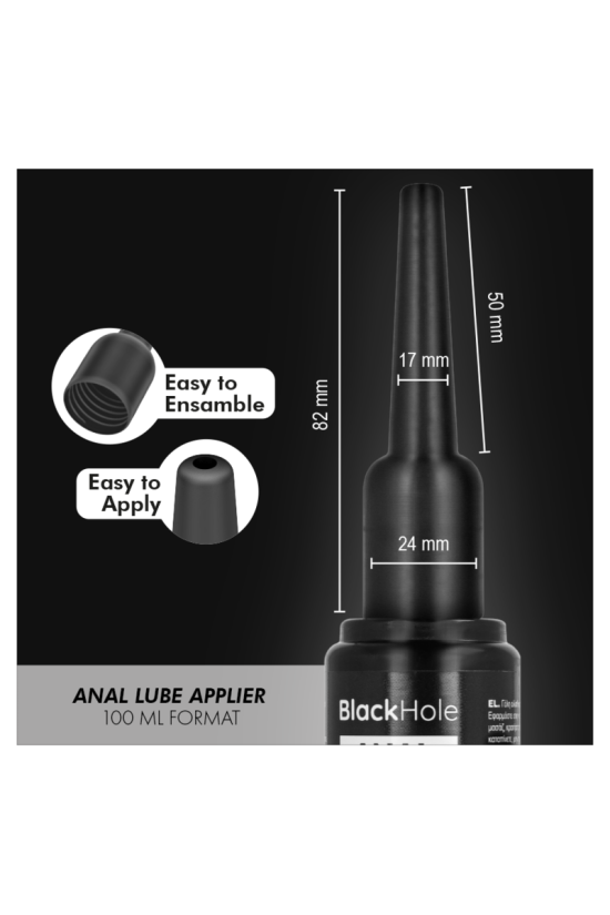 BLACK HOLE - APPLICATORE LUBRIFICANTE ANALE TAGLIA L 100 ML