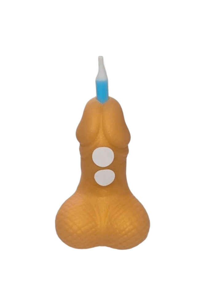 DIABLO PICANTE - CANDELA NUMERO DI COMPLEANNO PENE DORATA