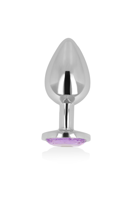 OHMAMA - PLUG ANALE CON CRISTALLO VIOLA 8 CM