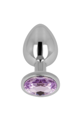 OHMAMA - PLUG ANALE CON CRISTALLO VIOLA 8 CM