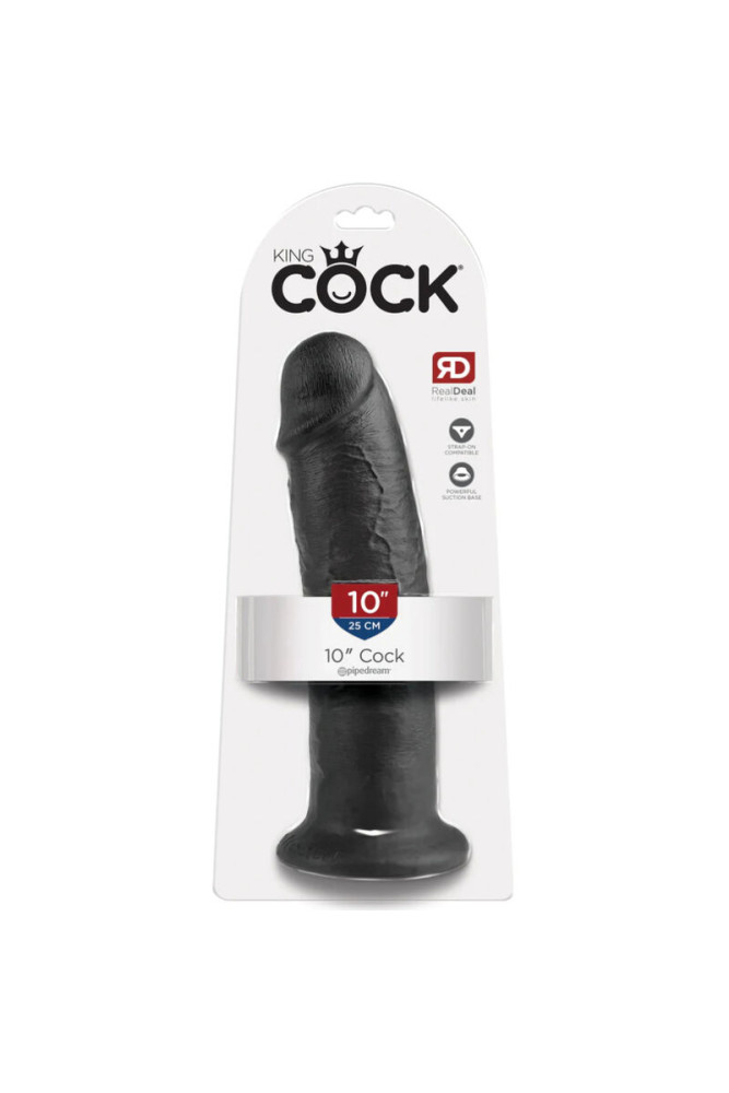 KING COCK - 10 DILDO NERO 25 CM