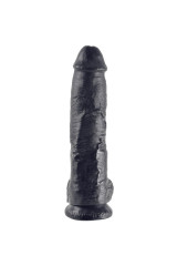 KING COCK - 10 DILDO NERO CON SFERE 25.4 CM