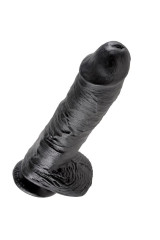 KING COCK - 10 DILDO NERO CON SFERE 25.4 CM