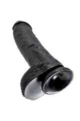 KING COCK - 10 DILDO NERO CON SFERE 25.4 CM