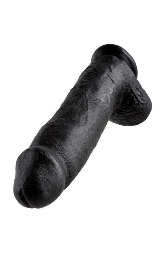 KING COCK - 12 DILDO NERO CON SFERE 30.48 CM