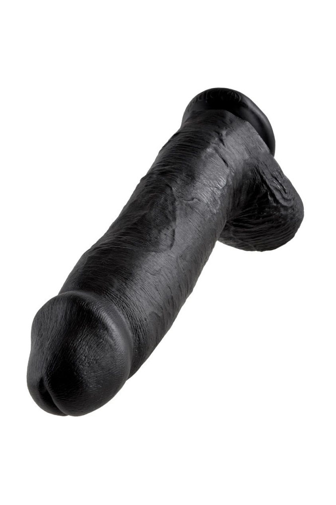 KING COCK - 12 DILDO NERO CON SFERE 30.48 CM