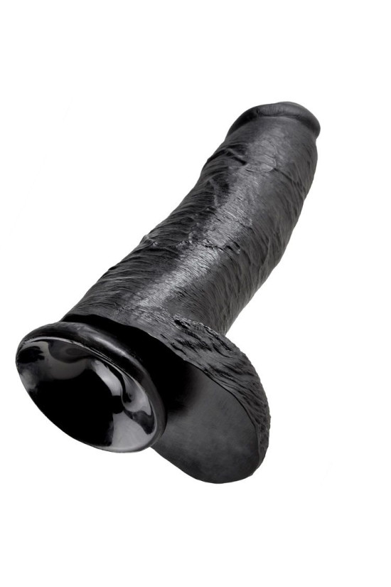 KING COCK - 12 DILDO NERO CON SFERE 30.48 CM