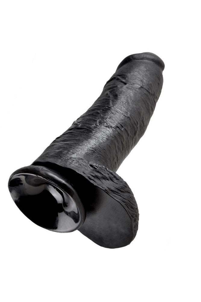 KING COCK - 12 DILDO NERO CON SFERE 30.48 CM