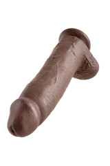 KING COCK - 12 DILDO MARRONE CON SFERE 30.48 CM