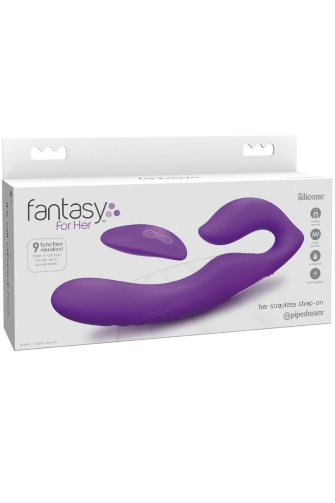 FANTASY FOR HER - VIBRATORE A DOPPIA PENETRAZIONE TELECOMANDO 9 LIVELLI VIOLA