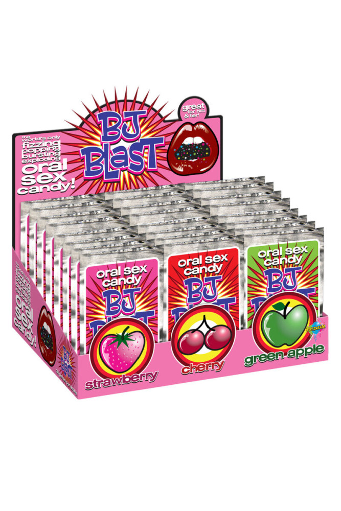 PIPEDREAMS - BJ BLAST FRAGOLA / CILIEGIA E MELA VERDE - ESPOSITORE - 36 PZ