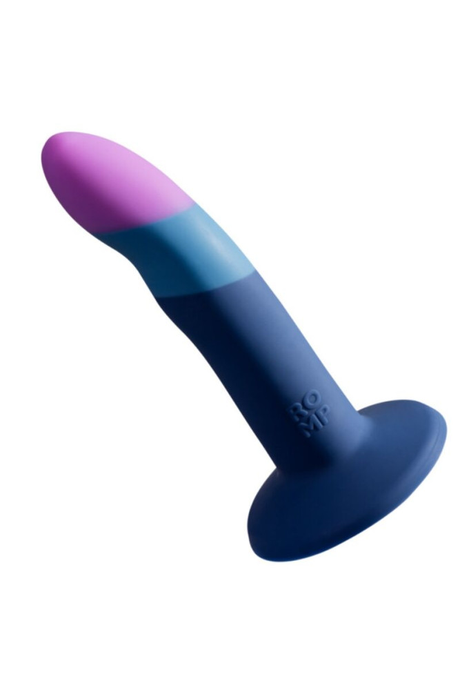 ROMP - DILDO IN SILICONE PICCOLO CON VENTOSA TRICOLORE 14 CM