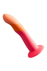 ROMP - DIZI DILDO IN SILICONE CON VENTOSA TRICOLORE 18 CM