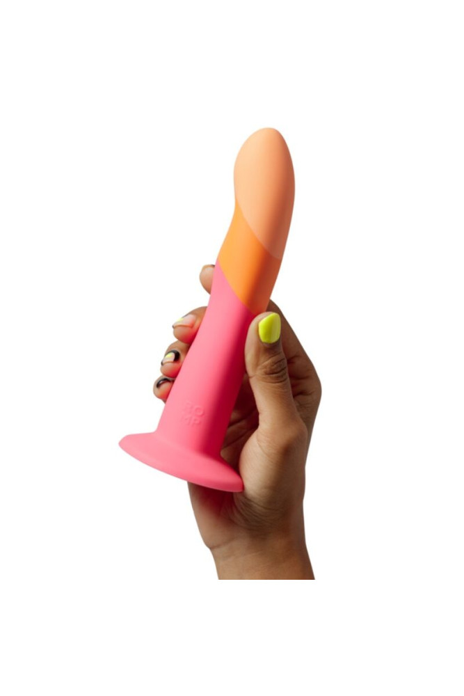 ROMP - DIZI DILDO IN SILICONE CON VENTOSA TRICOLORE 18 CM