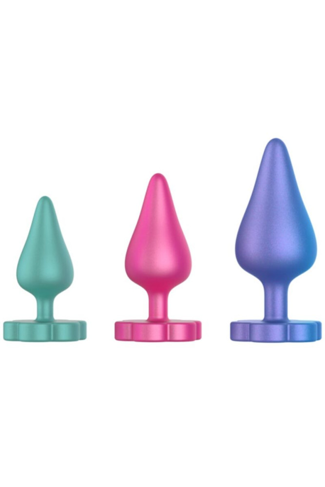 ROMP - KIT PER ALLENAMENTO ANALE LUSTER S/M/L CON BASE A FORMA DI FIORE