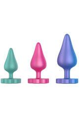 ROMP - KIT PER ALLENAMENTO ANALE LUSTER S/M/L CON BASE A FORMA DI FIORE