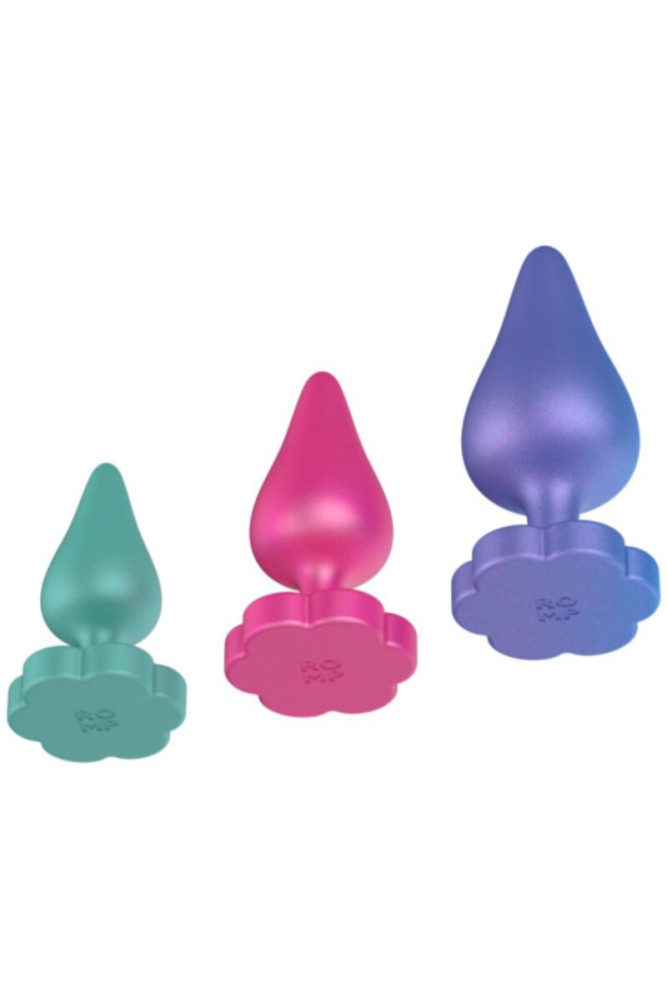 ROMP - KIT PER ALLENAMENTO ANALE LUSTER S/M/L CON BASE A FORMA DI FIORE