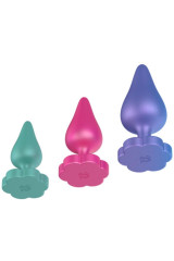 ROMP - KIT PER ALLENAMENTO ANALE LUSTER S/M/L CON BASE A FORMA DI FIORE
